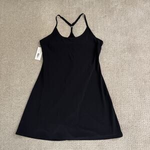 Outdoor Voices Sz M Black The Exercise Dress Racerback Athletic Shorts Yoga NWT